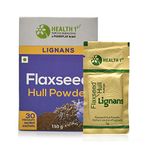 HEALTH 1st Flaxseed Hull Powder Lignans 150 Grams, Vaccum Sealed, 30 Sachets