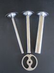 #12 (3) Sausage Stuffer tubes + stuffing kidney plate disc for Meat Grinder by Hobart LEM Cabelas Torrey etc