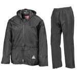 Result Men's Heavyweight Waterproof Jacket And Trouser Set Black Small