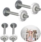 4 Pack Pressure Mounted Baby Gates Threaded Spindle Rods, M10 x 10MM Walk Thru Gates Accessory Screw Bolts Kit, Screw Extention Bolts Replacement for Baby Safety Gates Pet Gate Stair Gates