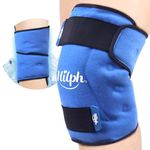 Hilph XL Ice Pack Wrap Around Entire Knee After Replacement Surgery, Reusable Knee Ice Pack Cold Compress Gel Large Ice Pack for Knee Injuries, Swelling, Arthritis, Meniscus Tear and ACL - Blue