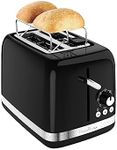 Moulinex Toaster with 2 wide slots, retro vintage design, 7 levels of gilding, Bakery warmer, raised lever, 3 functions with backlit buttons, Soleil LT301810