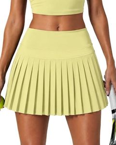 Leapstride Pleated Tennis Skirt for Women with Pockets Shorts High Waisted Athletic Golf Skort for Workout Pickleball