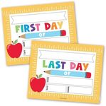 10 Cardstock Colorful Back to School Signs First and Last Day of School Signs for Kids First Day of School Board - 1st Day of School Chalkboard Sign First Day of School, Back to School Board Sign…