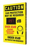 Accuform SCS603 Decibel Meter Sign, 20 x 12 inch