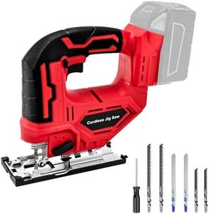 Cordless Jigsaw Compatible with Milwaukee 18V Batteries, Brushless Jig Saw Tool with 3 Position Orbital Settings, Adjustable Bevel Cuts (0-45°), Tool-Free Blade Change, LED Light(Tool Only)
