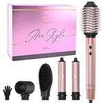 Brightup Air Styler, Professional Hair Dryer Brush with 110000 RPM High-Speed Negative Ionic Blow Dryer, Auto Wrap Curlers, Multi Hair Styler for Fast Drying Styling Curling Straightening & Volumizing