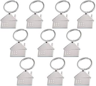 glasstore Small House Shaped Pendant Keychains,Cute Cartoon House With Window keychain Bag Hanging Fashion Charm Gifts Jewelry,10pcs