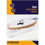 Korbond Aida Cross Stitch Fabric White – 14 Count - 100% Cotton – 30cm x 46cm