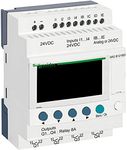 Schneider Electric – Zelio Logic SR2 Compact Smart Relay/Programmable Controller, 12 Inputs/Outputs, 24V DC, Integrated Clock Display, 4 Relay Outputs