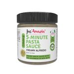 Jus' Amazin 5-Minute Pasta Sauce - Creamy Alfredo (200g), Only 5 Ingredients, 100% Natural, 85% Nuts, Zero Additives, Ready to Cook, Italian Cuisine