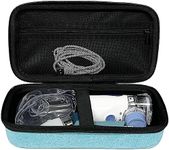 LeoTube Hard Travel Case Bag Compatible with Portable Handheld Inhaler Nebulizer Machine for Adults and Kids (Case Only) (Light Blue)