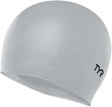 TYR Mens Black Swim-caps, Silver