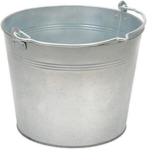 Vestil BKT-GAL-325 Galvanized Steel Bucket, 9-13/16" Depth, 3.25 gallon, 28 pound Capacity, Silver