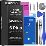 WAVYPO Battery for iPhone 6 Plus, Upgraded 4500mAh High Capacity New 0 Cycle Battery Replacement for iPhone 6 Plus A1522 A1524 A1593 with Full Repair Tools and Adhesive Strips Kit