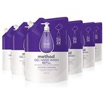 Method Naturally Derived Gel Hand Wash Refill, French Lavender, 34 Ounce (Pack of 6)