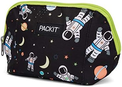 PackIt Freezable Snack Bag, Spaceman, Built with EcoFreeze Technology, Foldable, Reusable, Zip Closure Locks in Cool Dry Air, and Fresh Snacks On The Go