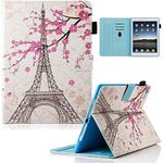 iPad 9.7 inch 2017 Case, iPad Air Case, iPad Air 2 Case, Dteck PU Leather Folio Smart Cover Stand Wallet Case with Auto Sleep Wake for iPad 2017 iPad 9.7 Inch,iPad Air 1, iPad Air 2, Eiffel Tower