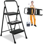 3 Step Ladder, Protable Steel Foldi