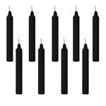 Floryn Decor Black Candles for Healing | Ritual Candles/Spell Candles/Chime Candles/Chakras Candle | Unscented Wax Candles | Stick Candles Pack of 50 (Black)