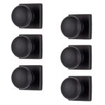 BRINKS – 6-Pack Tuscan Bronze Contemporary Interior Passage Square Door Knob – Keyless Oil Rubbed Bronze Finish Non-Locking Plate Doorknob