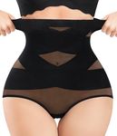 Bingrong Tummy Control Shapewear Knickers High Waisted Underwear Butt Lifting Shapewear Girdle Body Shaper Cincher Girdle (XL, Black)