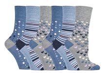 6 pairs Gentle Grip Loose Top Non Binding Elastic Bamboo Socks UK 4-8 EUR 37-42 (RM35)