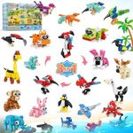 SliBoeyX 24 Pack Party Favors for Kids, 642 PCS Animal Building Blocks Toy Set – Goodie Bag Fillers, Classroom Prizes, Valentine Gifts, Easter Baskets, Birthday for Boys and Girls Ages 6–12