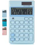 Mr. Pen- Standard Function Calculator, 12 Digits, Small Calculator, Light Blue Solar Calculator, Pocket Calculator, Simple Calculator, Basic Office Calculators, Solar Handheld Calculator