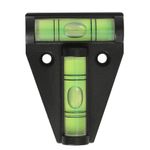 DIGIFLEX 2 Way Mini Black Spirit Level – Small T Shaped Bubble Levelling Tool for On-The-go Measuring – Spirit Levels for a Caravan Campervan Furniture Picture Frames Decking Camera Tripod Camping