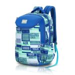 American Tourister Mist (Style 4), 31L Volume Backpack with an Add-on Rain Cover & Front Organizer, for Men & Women - BLUE/MINT