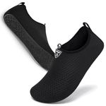 Steppli Water Shoes Beach Swim Pool Sea Surf Aqua Wet Socks Yoga Quick-Dry Breathable Weitsuit Non Slip Lightweight Shoes for Men Women Black EU40/41=UK7/7.5