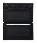 Russell Hobbs 72cm High, 60cm Wide, Black, 92L, Built Under, Electric Fan Double Oven, RH72DEO1001B - Free 2 Year Guarantee