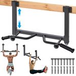 Kipika Multifunctional Joist Mounted Pull Up Bar, 4 Levels of Height Adjustment, Multi-Angle Grip, Chin Up Bar Joist Mount, Home Gym Workout Strength Training Equipment