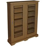 WATSONS HAMPSTEAD - 432 CD or 216 DVD Blu-ray Media Storage Cabinet - Oak