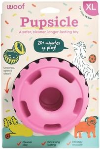 WOOF Party Pupsicle - Long-Lasting Interactive Dog Toys for Boredom - Low-Mess Design - Birthday Gifts for Dogs - XL Dog Toys - Party Pink
