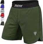 RDX MMA Shorts for Training and Kick Boxing, Trunks for Bodybuilding, Cage Fighting, Muay Thai,BJJ Grappling, Combat Sports Army Green