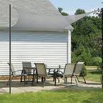 HIPPO Shade Sail 12FTX16FT 150 GSM Sun Shade 85% UV Block for Canopy Cover, Outdoor Patio, Garden, Pergola, Balcony Tent (Grey, Customize, Pack of 1)