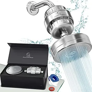 AquaHomeGroup Luxury Filtered Shower Head Set 20+3 Stage Shower Filter for Hard Water Removes Chlorine and Harmful Substances - Showerhead Filter High Output