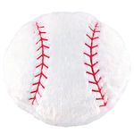 CHORONMO Baseball Pillow Fluffy Baseball Plush Pillow Baseball Throw Pillow Soft Stuffed Baseball Plush Pillow Toy Durable Round Baseball Shaped Pillow Sport Toys Gift for Kids Room Decor