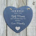 ukgiftstoreonline Mum Gift Only The Best Mums Get Promoted to Nanny/Nan/Gran Slate Heart