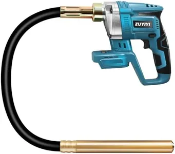 ZUYIYI Cordless Concrete Vibrator for 18V Battery, 600W 6000RPM Handheld Concrete Vibrator, 3.9ft Shaft Rod, Handheld Power Cement Vibrating Tool for Remove Bubble Mix Concrete(Bare Tool)
