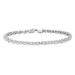 Vir Jewels 1/2 cttw Diamond Bracelet 10K White Gold Round Prong Set XOXO 7 Inch