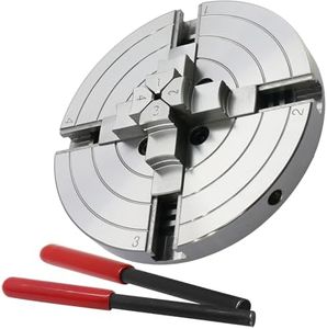 Wood Lathe Chuck, 6 inch 4 Jaws, Self-Centering Lathe Chucks for Woodturning, 4 Jaw Chuck for Wood Lathe 1 x 8TPI Thread