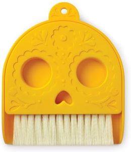 Genuine Fred Dead PAN Dustpan and Brush Set, 4.8" x 6.4", Small Size Perfect for countertops and desks, Day of The Dead