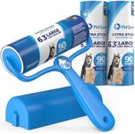 PetLovers 6.3" Large Lint Roller for Pet Hair Extra Sticky 270 Sheets, Ideal for Pet Hair Removal from Furniture & Clothes, Dog and Cat Lint Remover 3 Pack