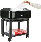 Mind Reader Classify Mobile Printer Cart with Cable Management, BlK, 2 Tiers, Black