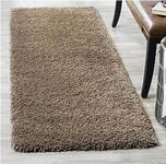 STONEMUNK® Luxurious Carpet Design Carpet Microfiber Hand Woven and Shag Carpet with 2 Inch Pile for Living Room Bed Room - (Beige, 2x4 Feet)