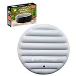 6 Person Round Inflatable Spa Cover 160cm for Hot Tubs up to 173cm – Energy Saving Hot Tub Lid with Foldable Protective Rain Overflow Cover and Insulated Thermal Bladder