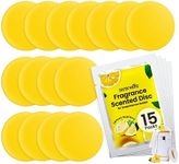 SereneLife Fragrance Disc 15pcs Lemon Scented Fragrance Disc, Suitable for Towel Warmer Buckets Convenient Size Fits in Most Air Freshener Holders Fresh Aroma Stays for 30 to 60 Days